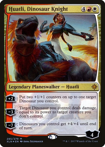 Huatli, Dinosaur Knight - Ixalan - 285 - FOIL