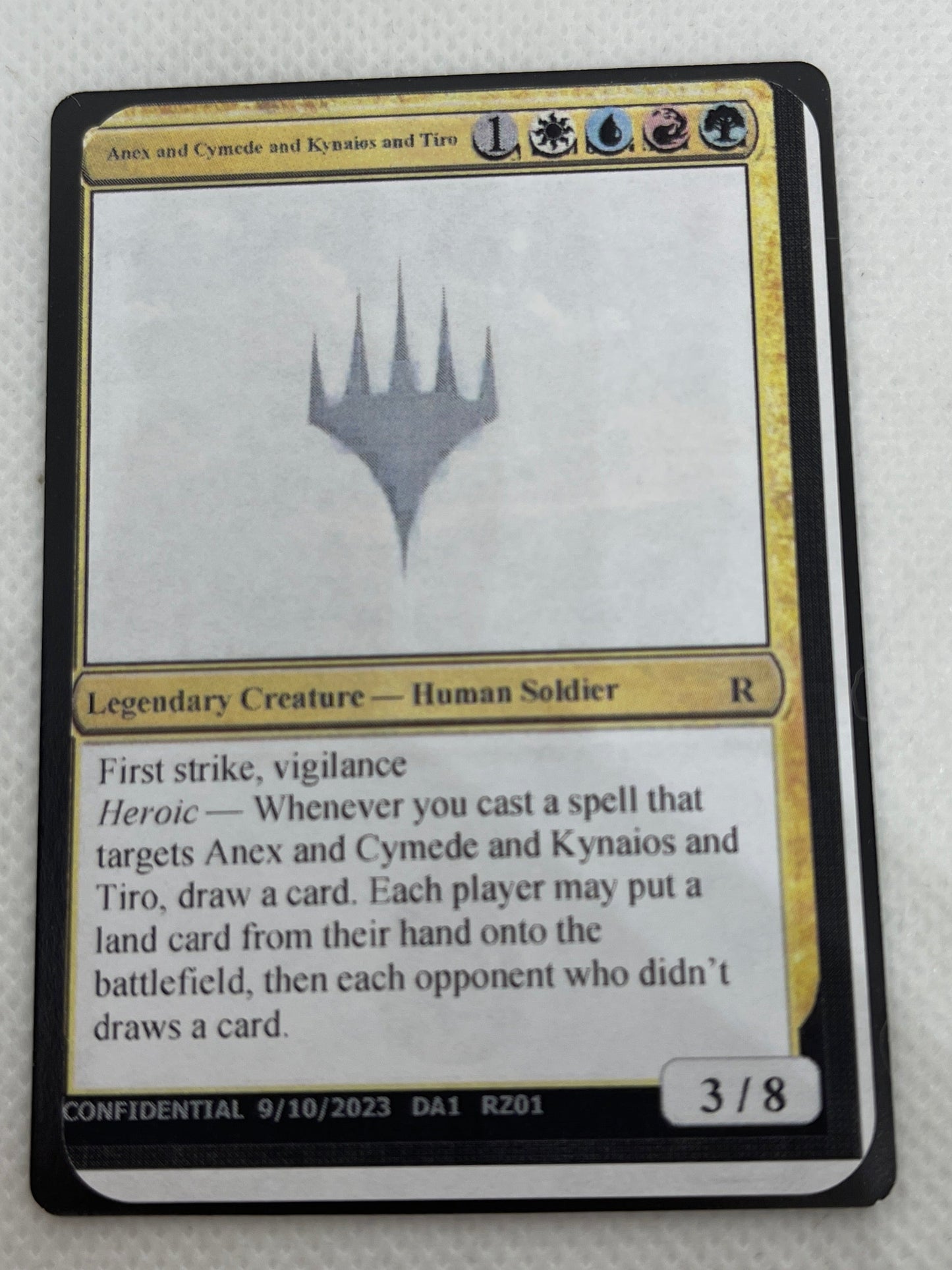 Anex and Cymede and Kynaios and Tiro - Un-Known Event Playtest Cards