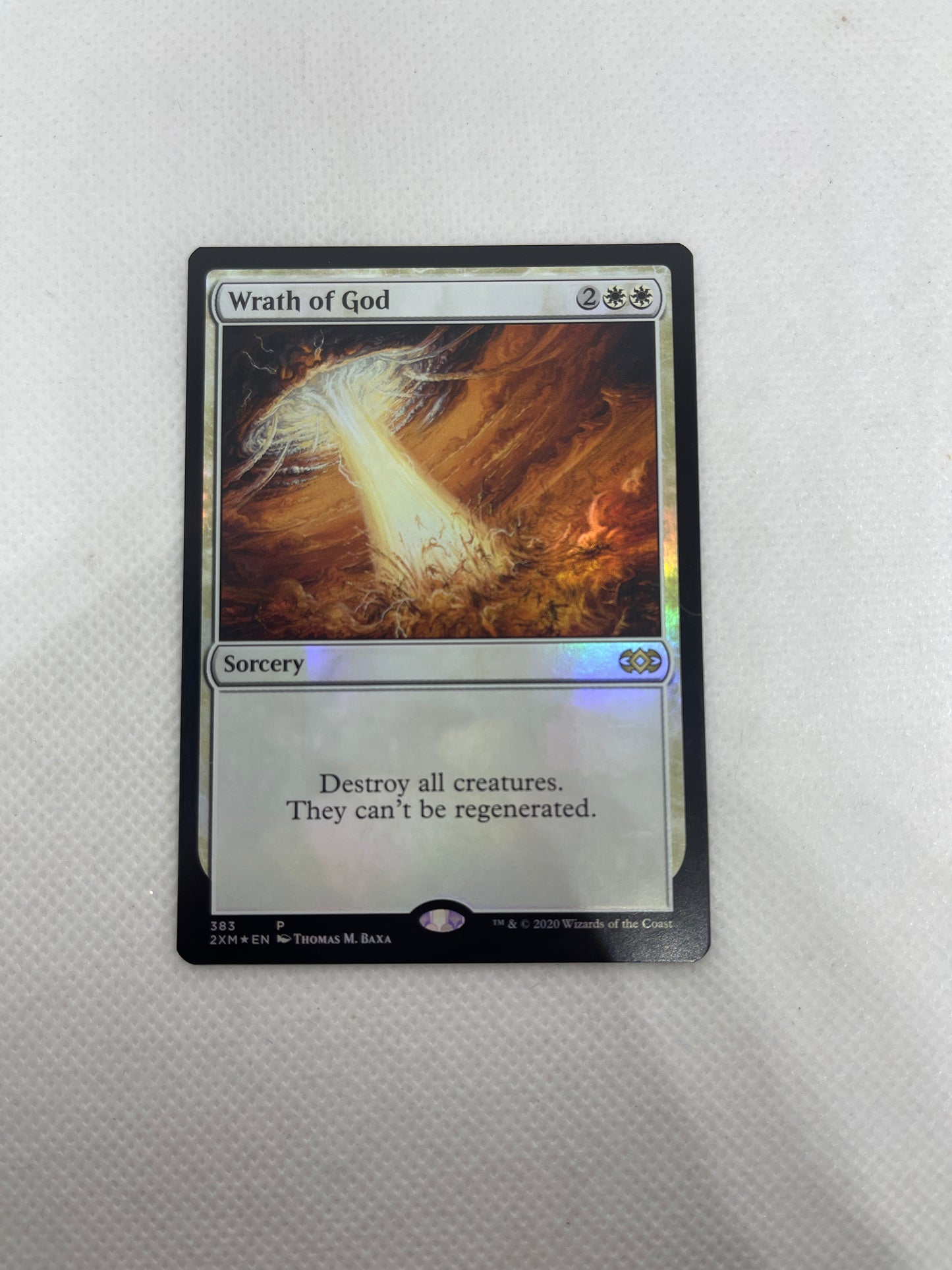 Wrath of God - Double Masters Launch Promo #383 FOIL