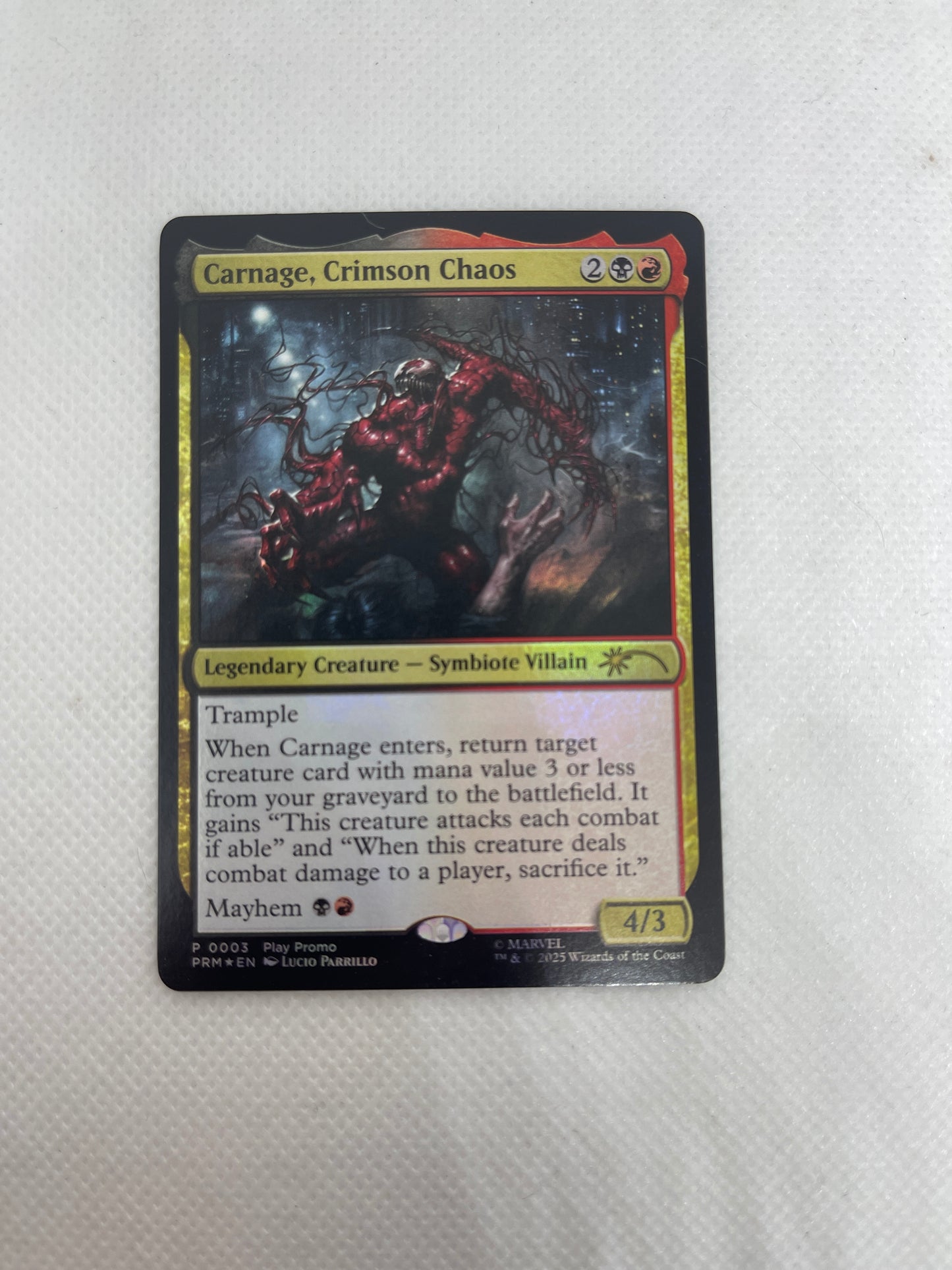 Carnage Crimson Chaos - Play Promo #003 FOIL