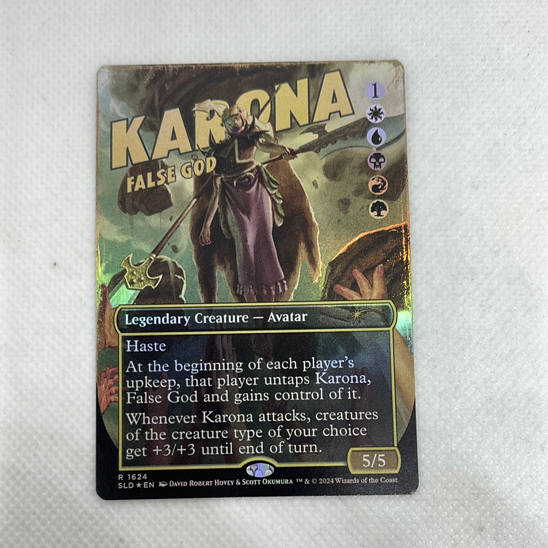Karona, False God - Secret Lair RAINBOW FOIL BORDERLESS
