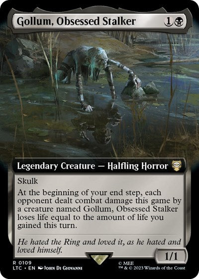 Gollum, Obsessed Stalker (Extended Art) - Commander: The Lord of the Rings: Tales of Middle-earth - 109