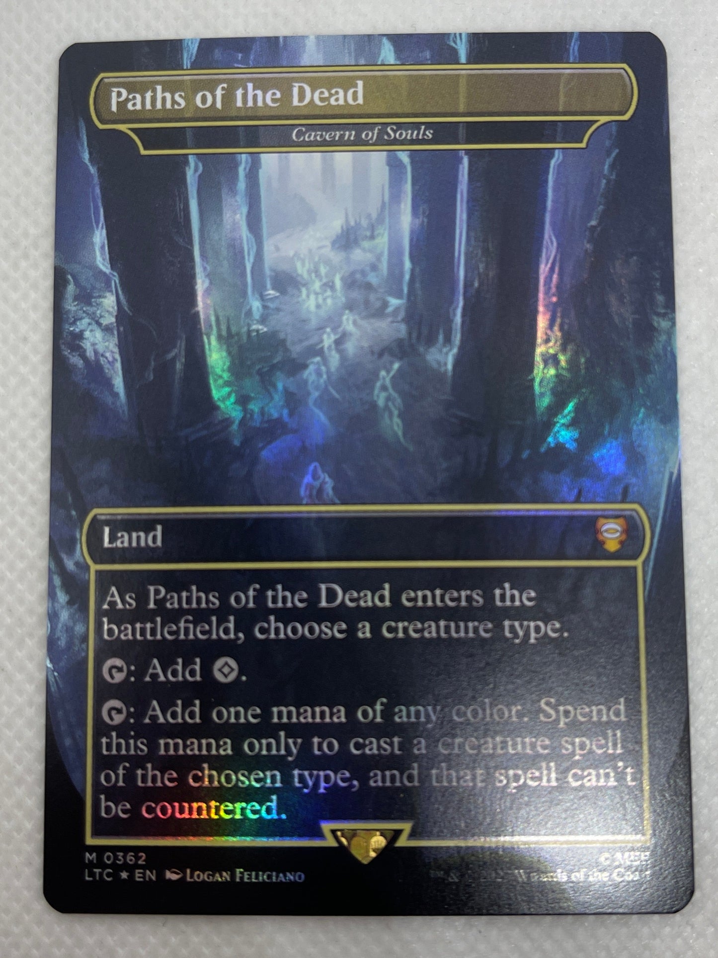Trading card with fantasy artwork on a white background