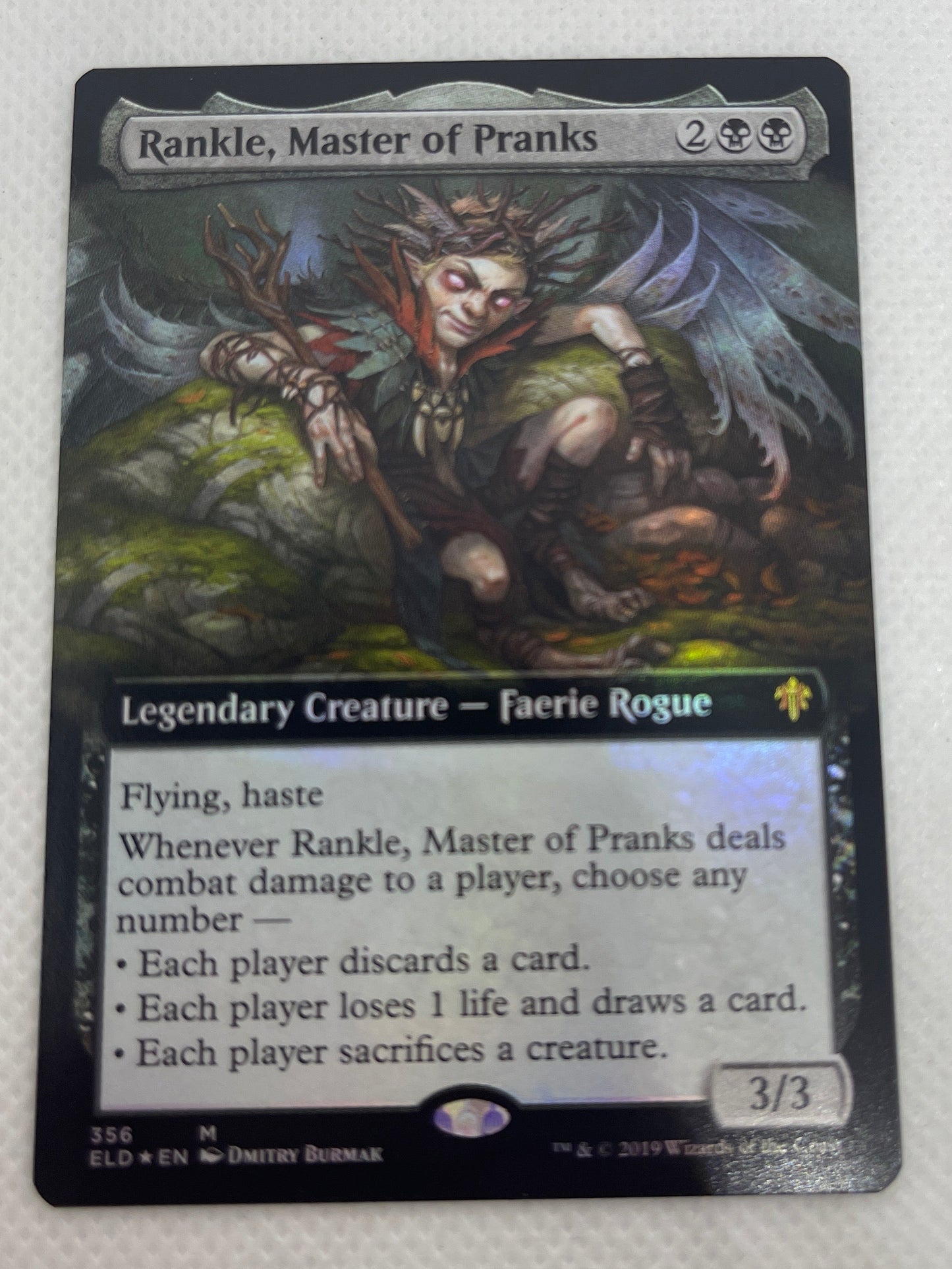 Rankle, Master of Pranks - Throne of Eldraine Extended Art #356 FOIL