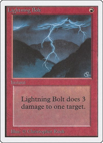 Lightning Bolt - Unlimited Edition - HEAVILY PLAYED CONDITION