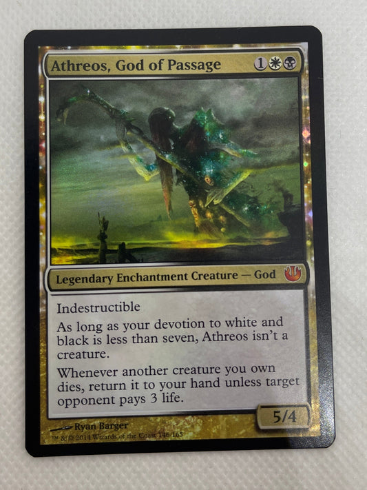 Trading card with game text and artwork on a light gray background