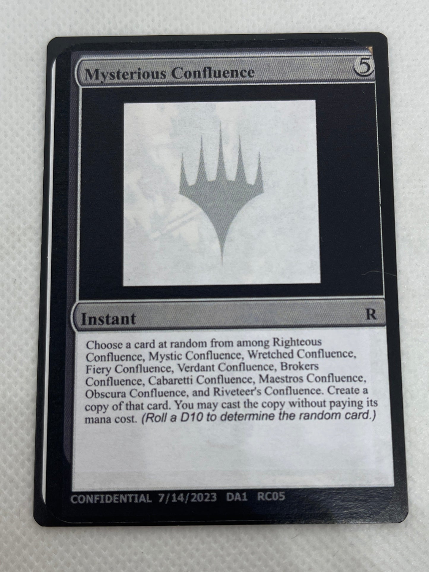 Mysterious Confluence - Un-Known Event Playtest Cards