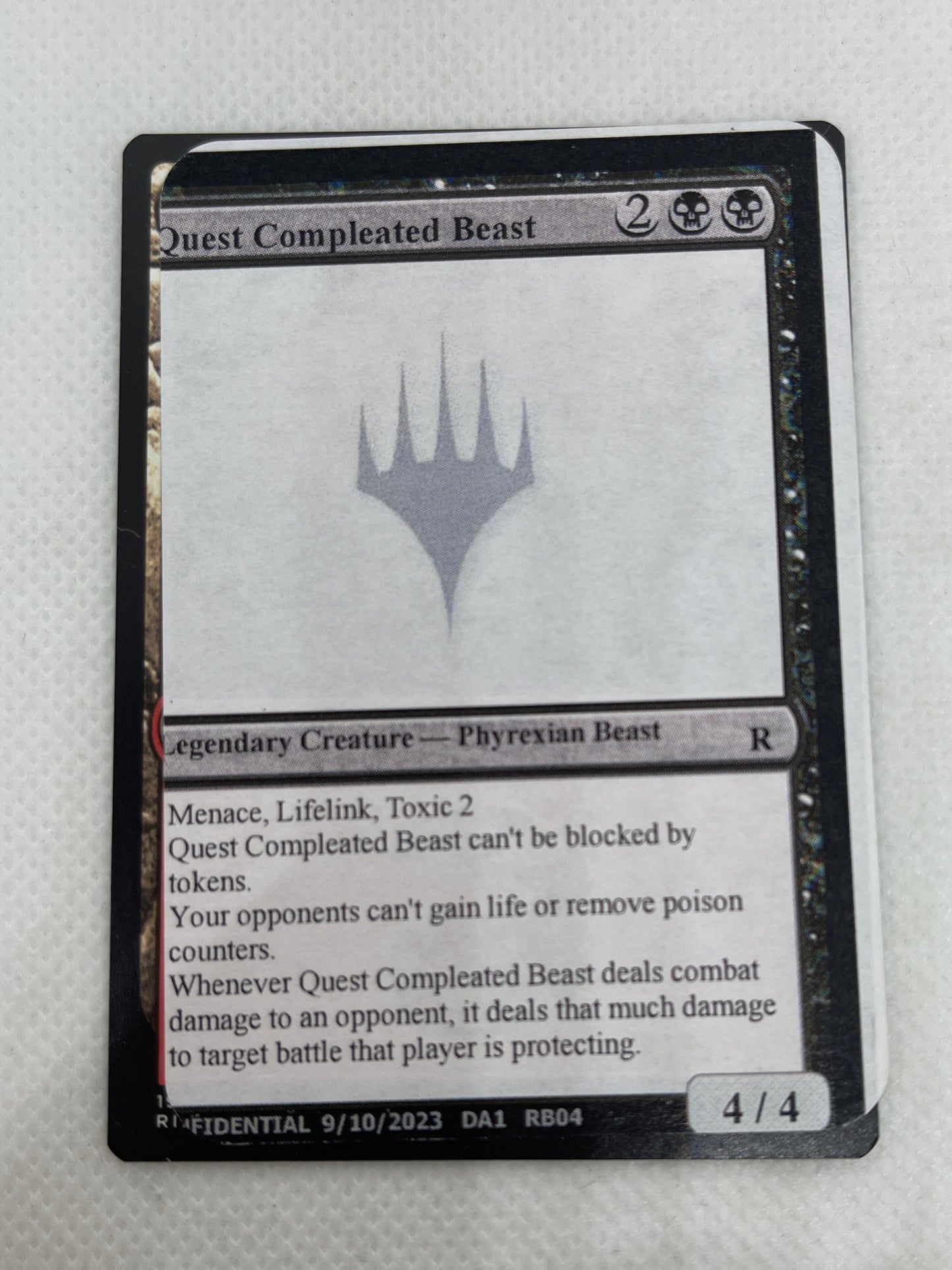 Quest Compleated Beast - Un-Known Event Playtest Cards
