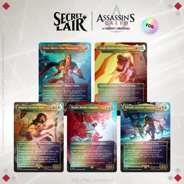Secret Lair Assassin's Creed Lethal Legends RAINBOW FOIL EDITION