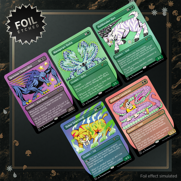 Secret Lair Crocodile Jackson's Monstrous Menagerie FOIL-ETCHED EDITION