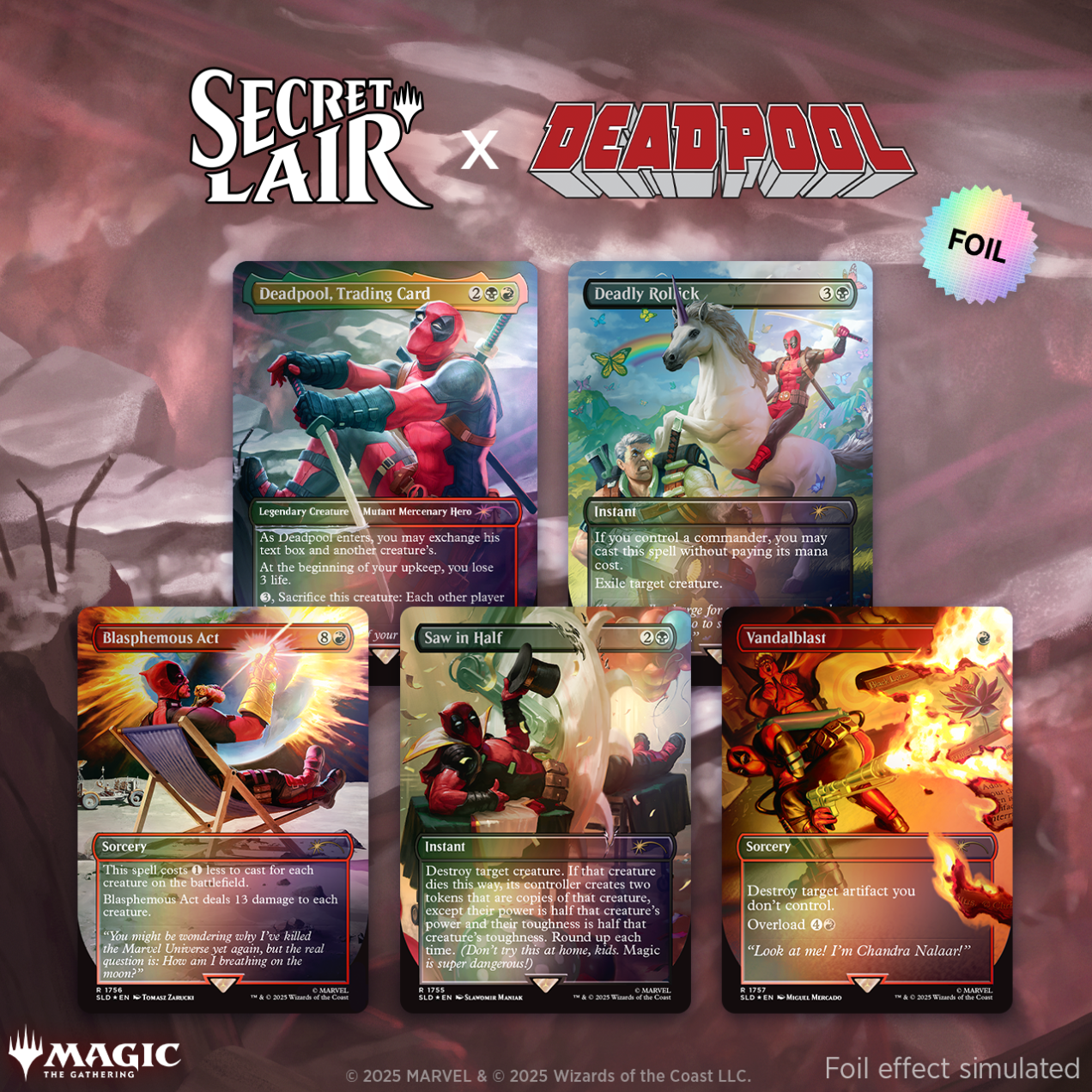 Secret Lair Marvel's Deadpool RAINBOW FOIL