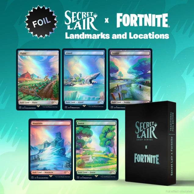 Secret Lair Fortnite Landmarks and Locations TRADITIONAL FOIL EDITION