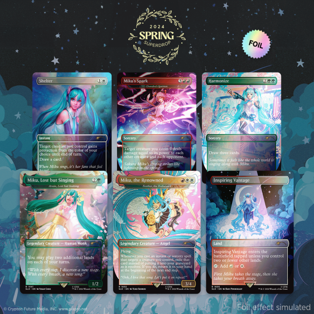 Secret Lair Hatsune Miku Sakura Superstar ENGLISH RAINBOW FOIL