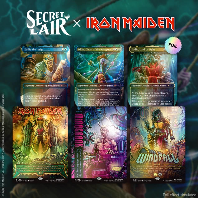 Secret Lair Iron Maiden Eddie Unchained RAINBOW FOIL EDITION
