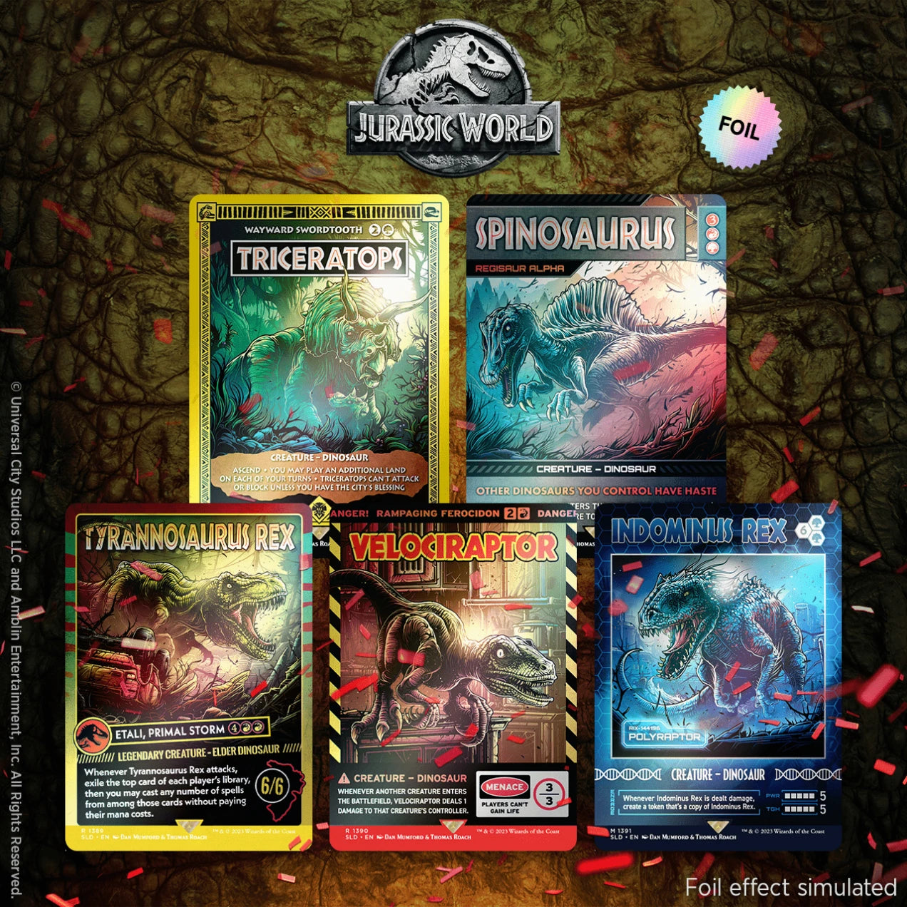 Secret Lair Jurassic World Life Breaks Free RAINBOW FOIL EDITION