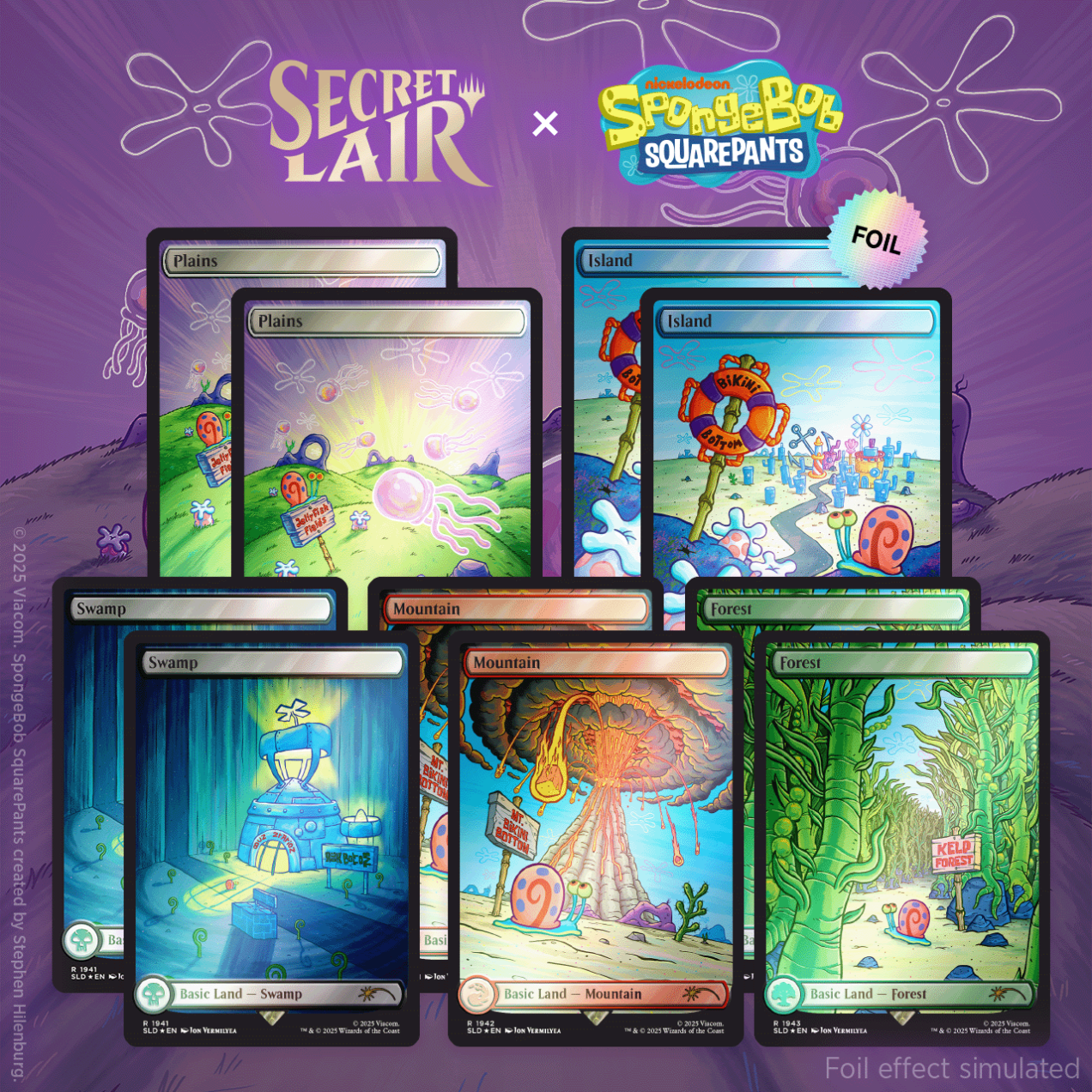 Secret Lair Lands Under The Sea RAINBOW FOIL EDITION