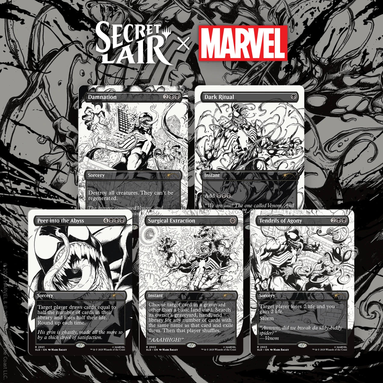 Secret Lair Marvel Spider-Man Venom Unleashed Inks