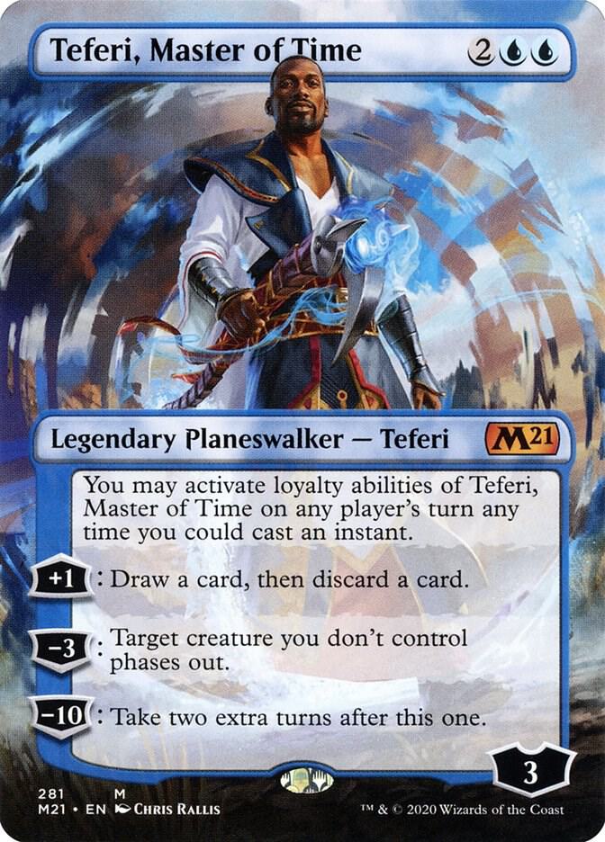 Teferi, Master of Time - Magic 2021 Core Set #281 BORDERLESS