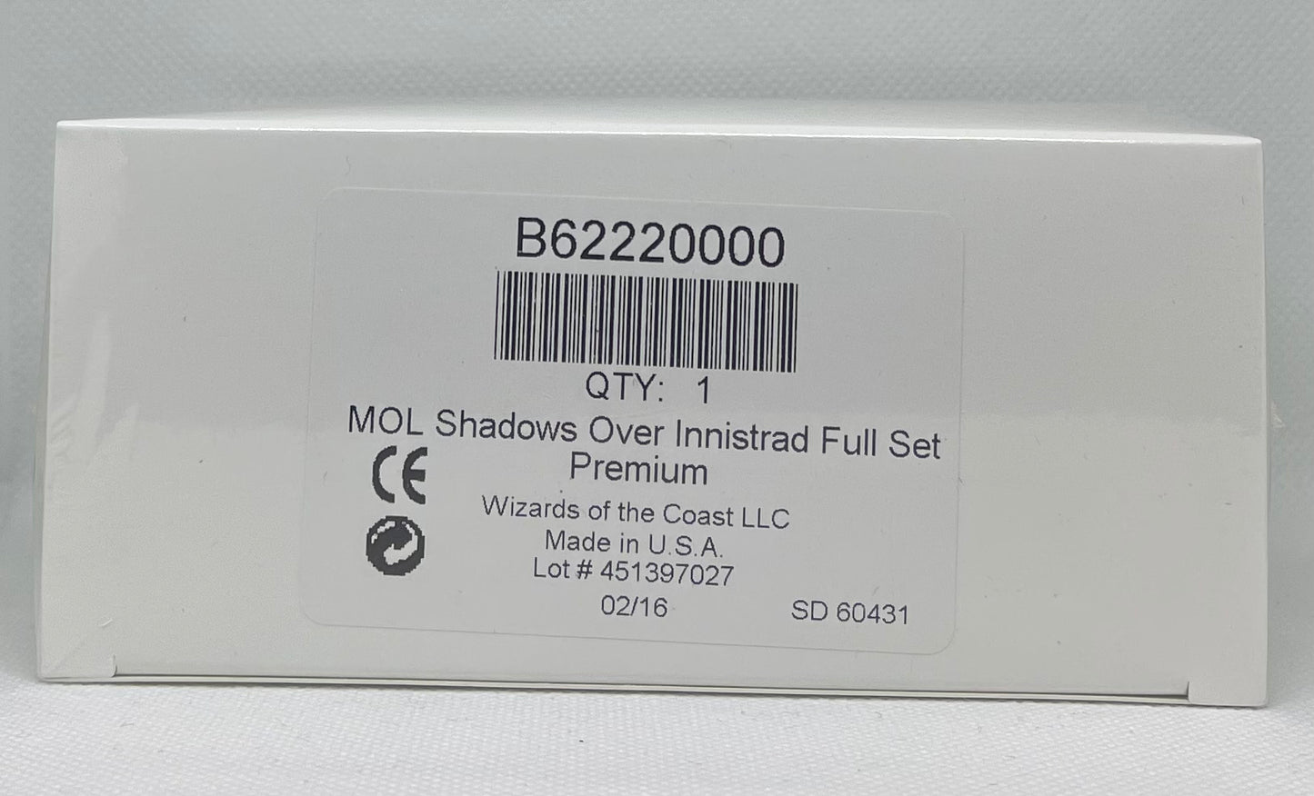 Shadows Over Innistrad Factory Sealed Complete Set PREMIUM