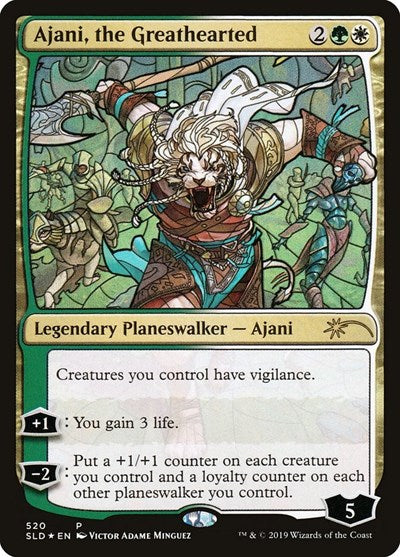 Ajani, the Greathearted (Stained Glass) - Secret Lair Drop Series - 520 - FOIL
