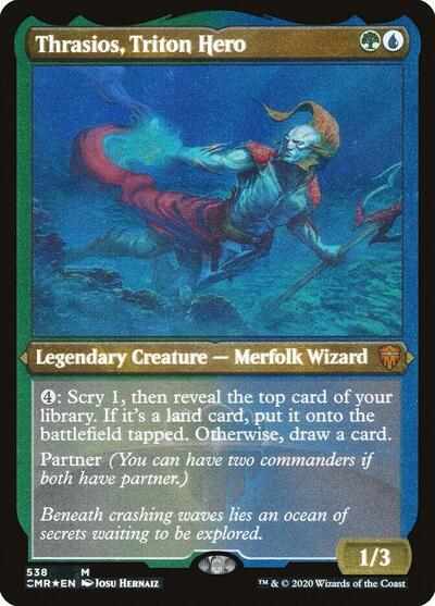 Thrasios, Triton Hero (Foil Etched) - Commander Legends - 538