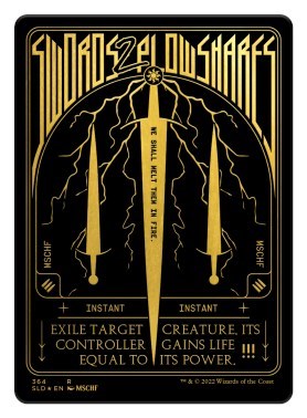 Swords to Plowshares (Foil Etched) (Gold) - Secret Lair Drop Series - 364