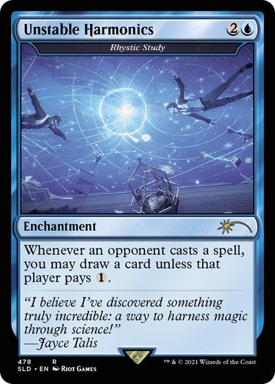 Unstable Harmonics - Rhystic Study - Secret Lair Drop Series - 478