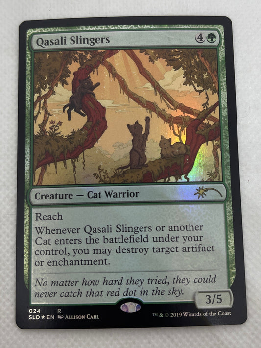 Card with fantasy artwork of a warrior and wolf on a white background