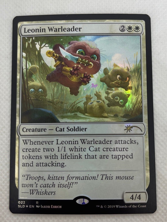 Trading card featuring a creature illustration on a white surface