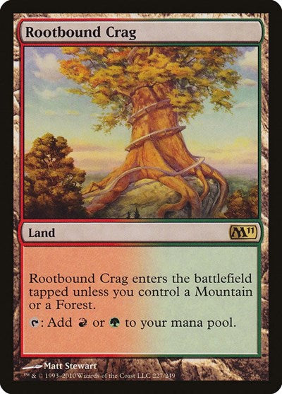 Rootbound Crag - Magic 2011 (M11) - 227 - FOIL
