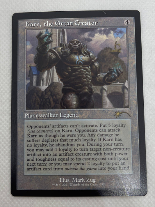 Trading card featuring a fantasy creature on a white background