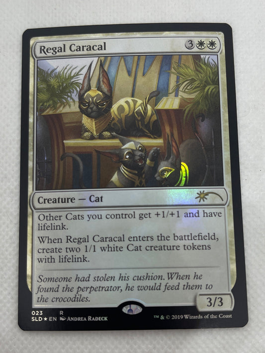 Trading card with artwork and text on a white background