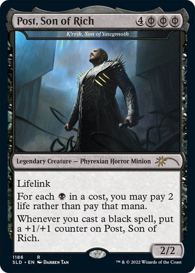 Post, Son of Rich - K'rrik, Son of Yawgmoth (Post Malone) - Secret Lair Drop Series - 1186