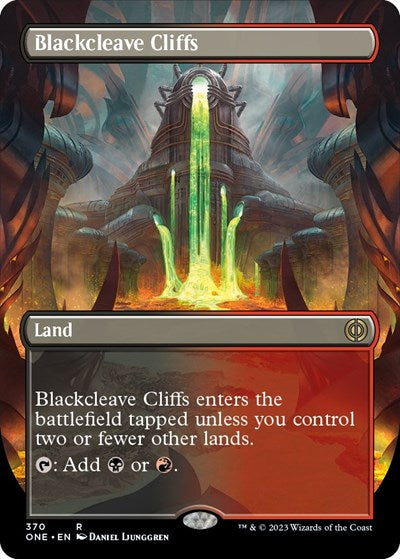 Blackcleave Cliffs (Borderless) - Phyrexia: All Will Be One - 370