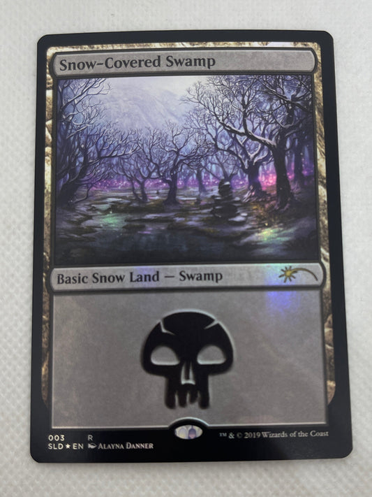 Card with a black border and central design on a white background