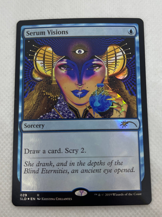 Card with fantasy design on a white surface