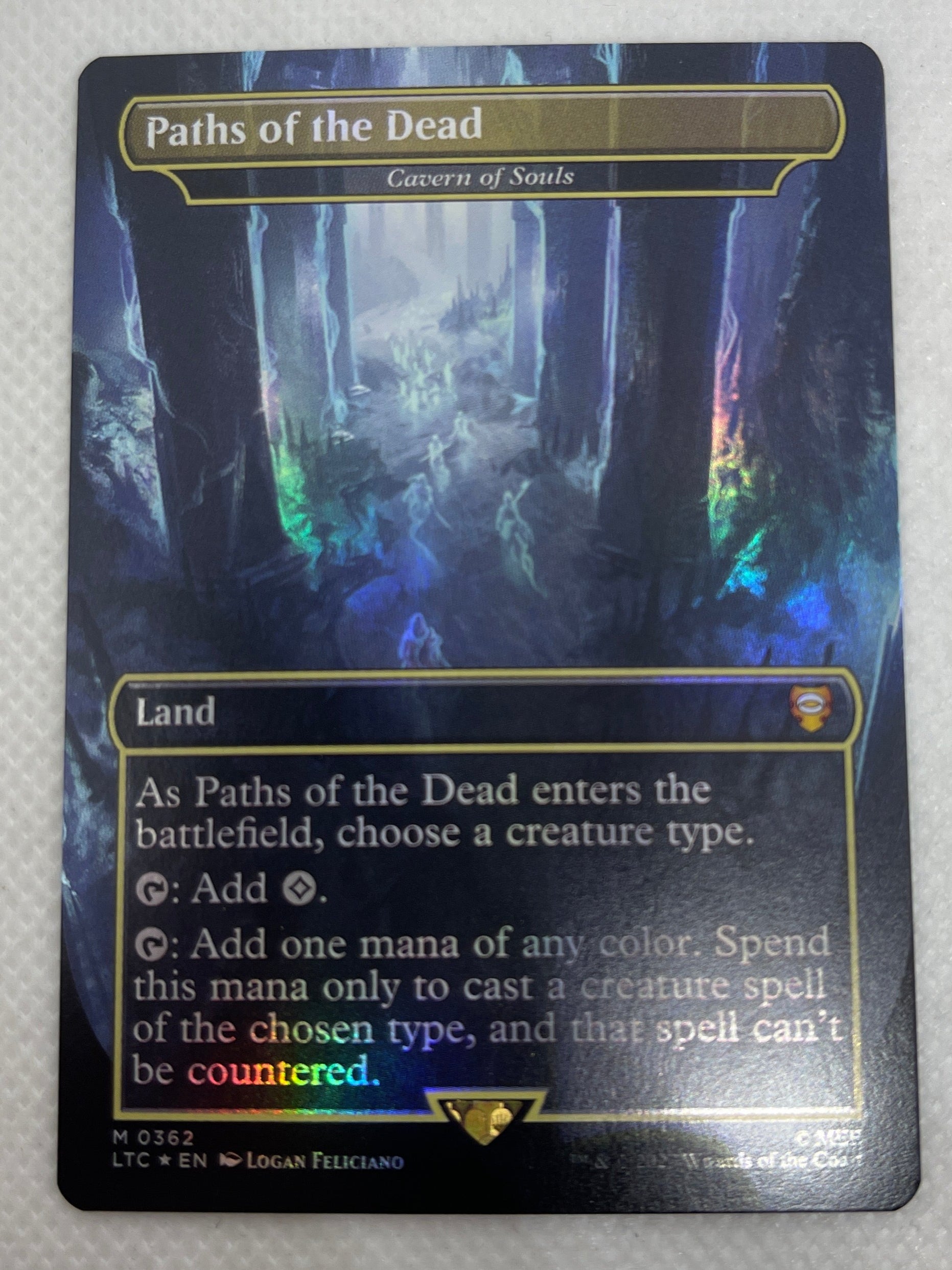 Trading card with fantasy artwork on a white background