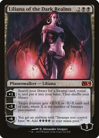 Liliana of the Dark Realms - Magic 2014 (M14) - 102 - FOIL