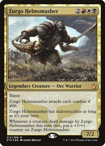 Zurgo Helmsmasher - Prerelease Cards - 214 - FOIL