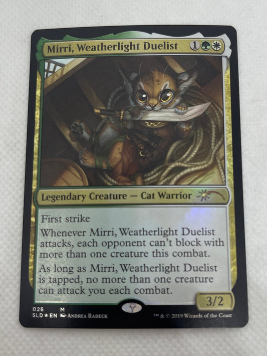 Card featuring a cat with game text on a white background