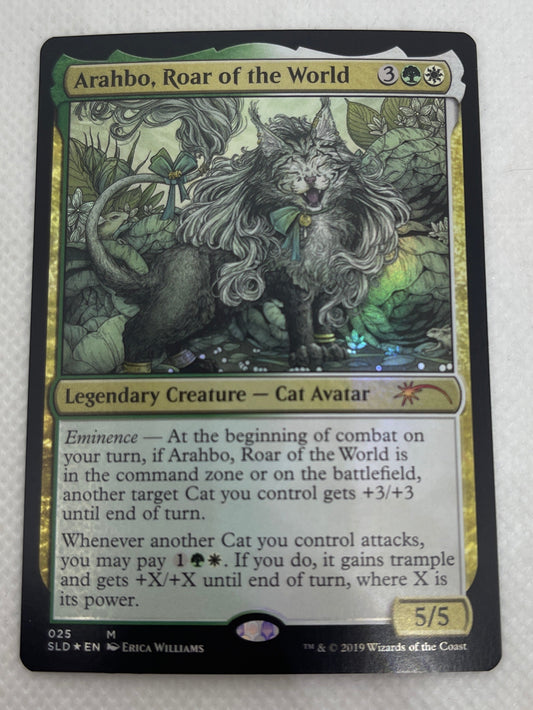 Trading card with fantasy artwork on a white background