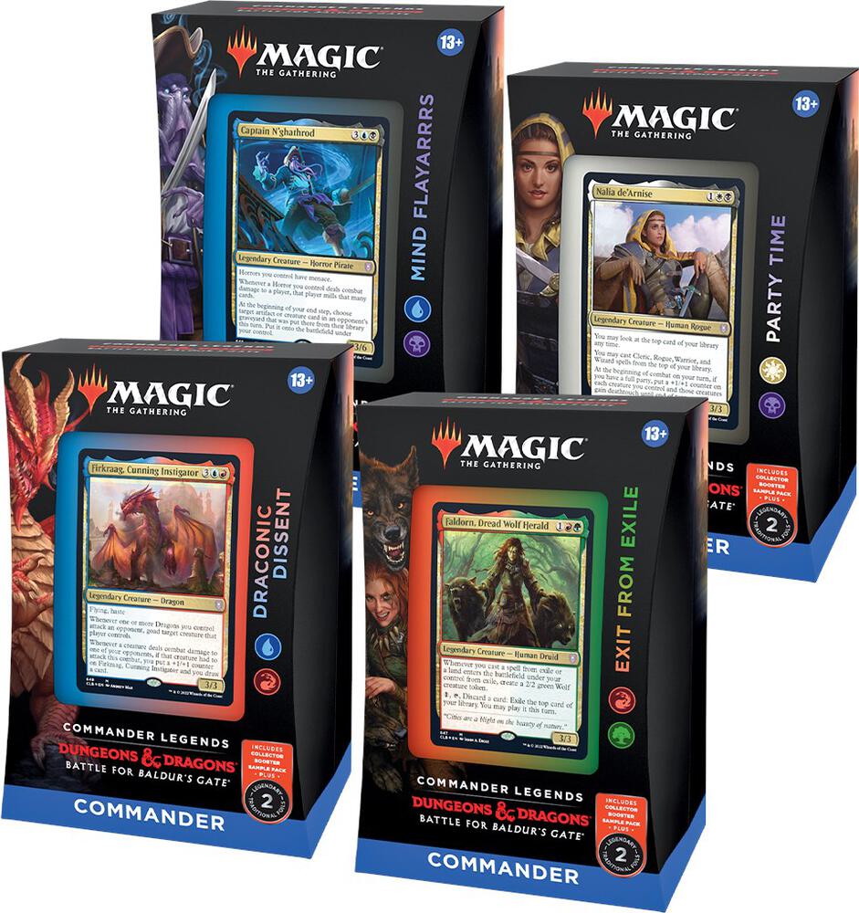 Commander Legends Battle for Baldur's Gate Commander Deck Display Set of 4