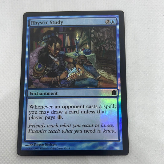 Rhystic Study - Commander’s Arsenal #015 FOIL