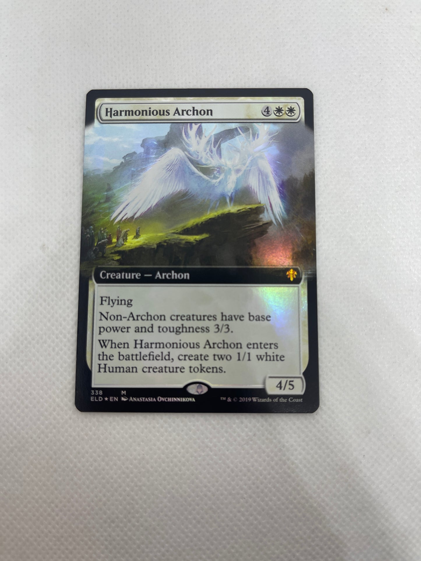 Harmonious Archon - Throne of Eldraine #338 Borderless FOIL