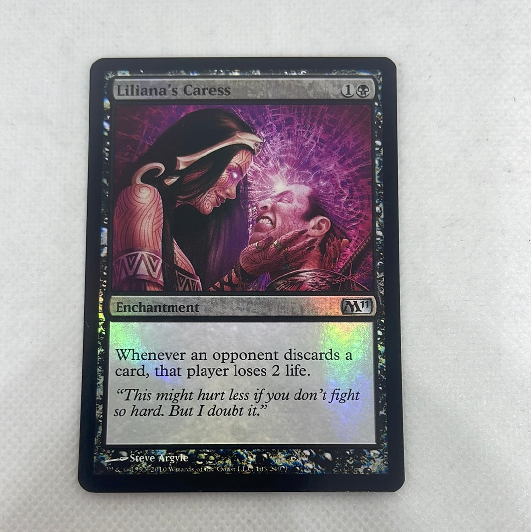 Liliana's Caress - Magic Core Set 2011 FOIL