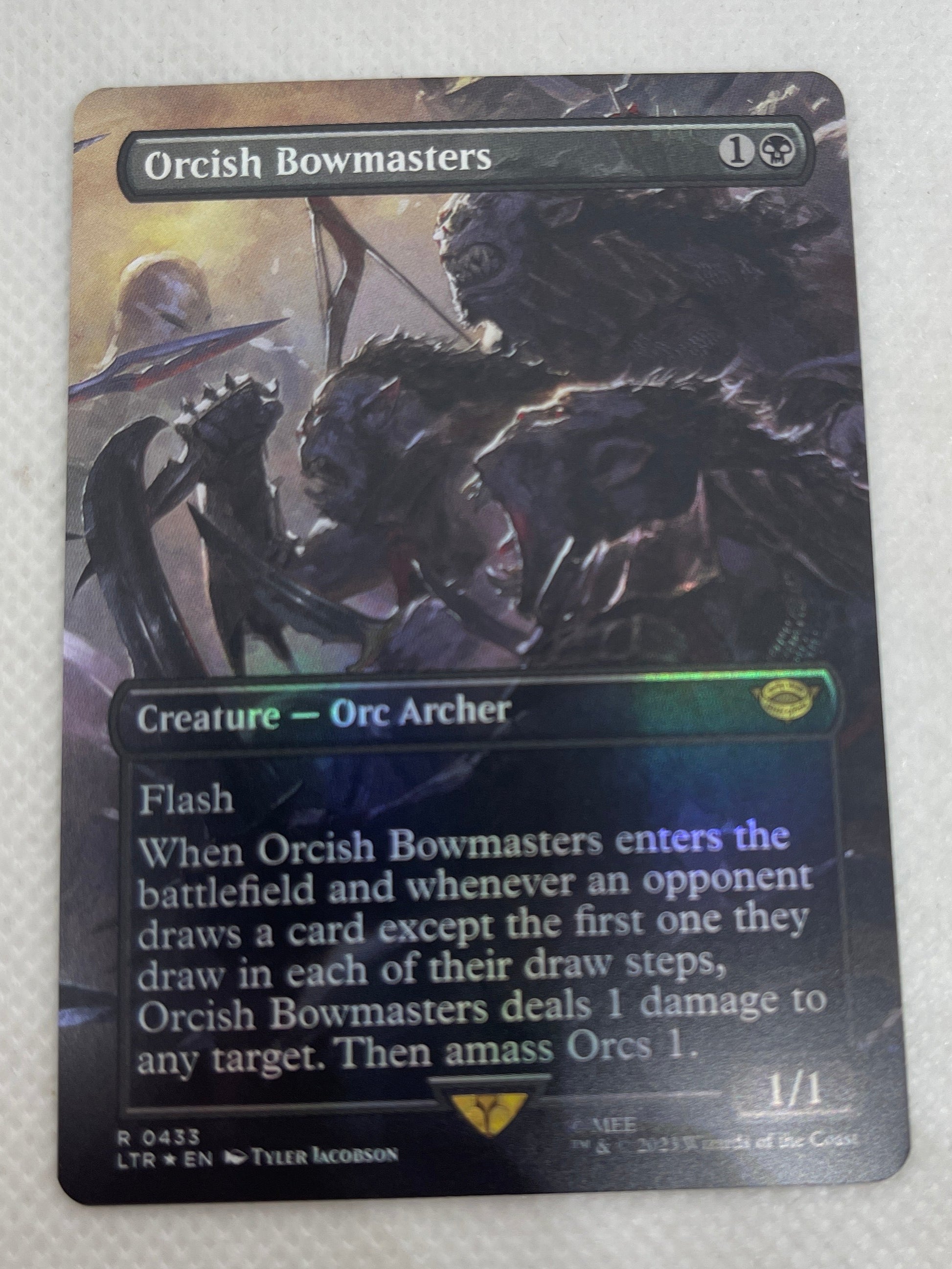 Card featuring a fantasy character on a white background