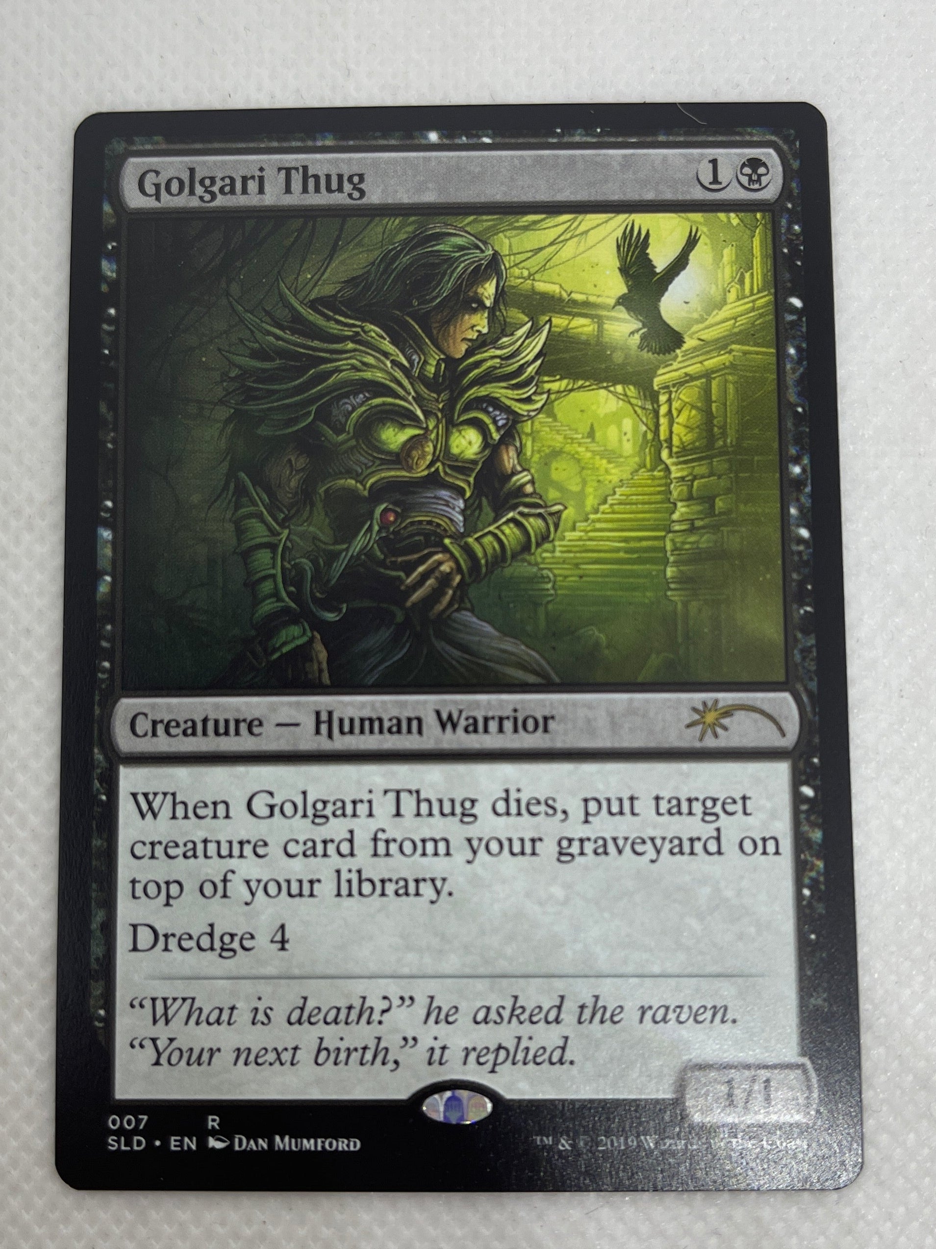 Card with a fantasy design on a white background