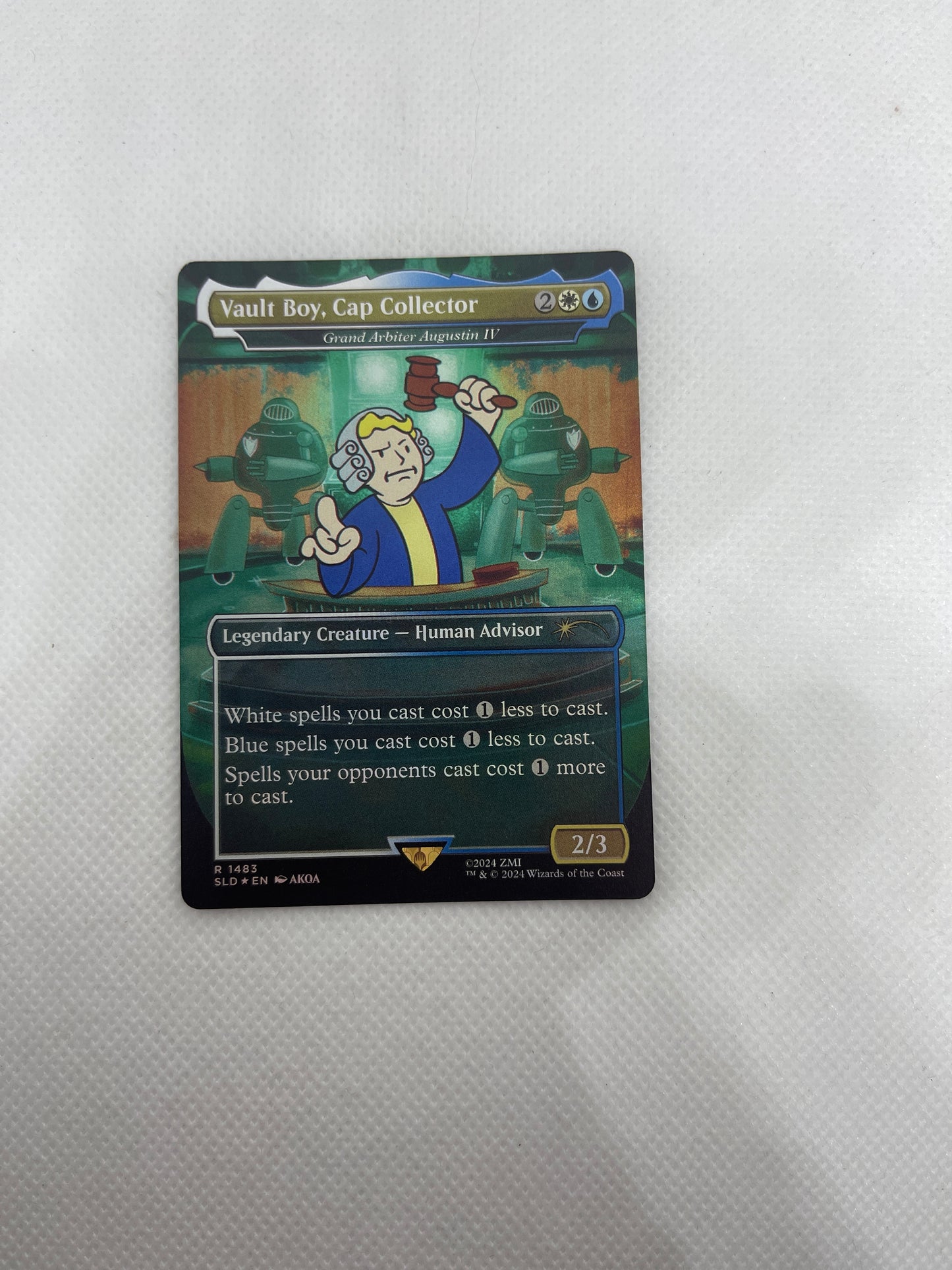 Vault Boy Cap Collector / Grand Arbiter Augustin IV - Secret Lair #1483 RAINBOW FOIL