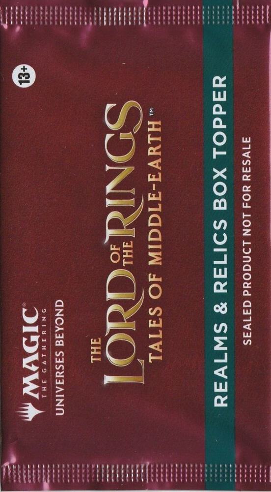 Lord of the Rings Realms & Relics Box Topper