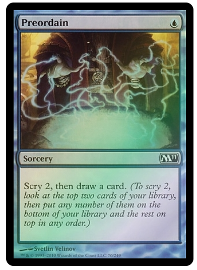 Preordain - Magic 2011 Core Set #070 FOIL